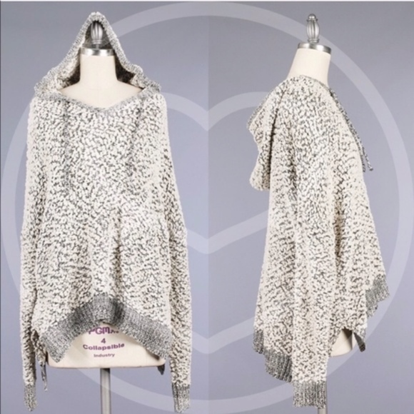 Cozy popcorn hoodie Oversized Sweater Top - Picture 4 of 4